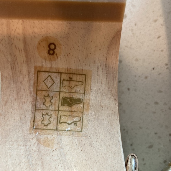 8 🔖 JACK ROGERS Leather Breaker Clog Sandals Platinum - Picture 9 of 10